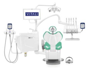 T5 EVO PLUS 4.0 . ABERTURA DO GRUPO HIDRICO A 90º ORIGINANDO ASSIM UM ENORME ESPAÇO PARA POSICIONAMENTO DA ASSISTENTE DENTARIA.